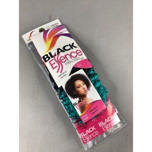 10" Jerry Curl Color #T1BTEAL Off Black Highlights Blended Hair Extensions Track